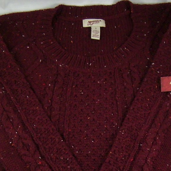 Arizona Jean Co. Burgundy Long Sleeve Sweater - Picture 3 of 4